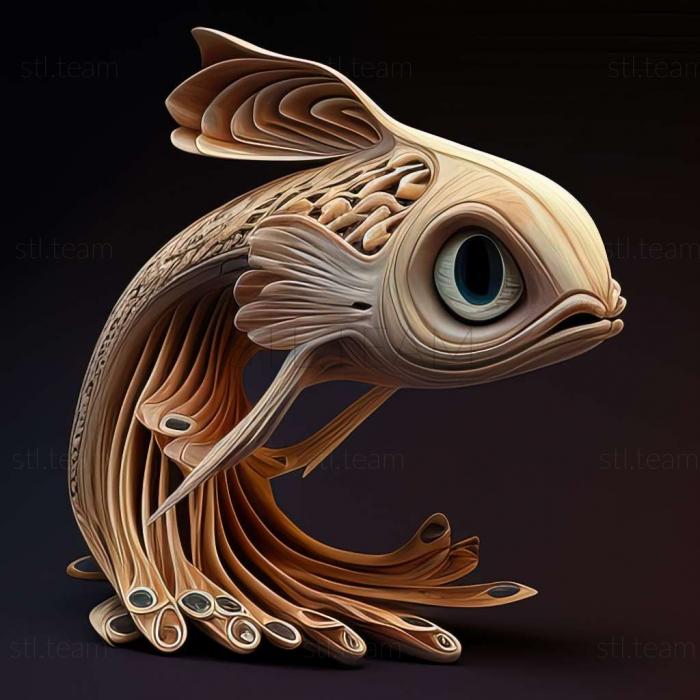 3D модель Рибки гуппі (STL)